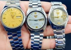 Lot Of 3 Vintage Seiko 5 Automatic Day Date 21 Jewels Men,s Wrish Watch Japan Ma