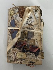 Handmade Travel Themed Junk Journal 40 Pages Including Front  Back Cover