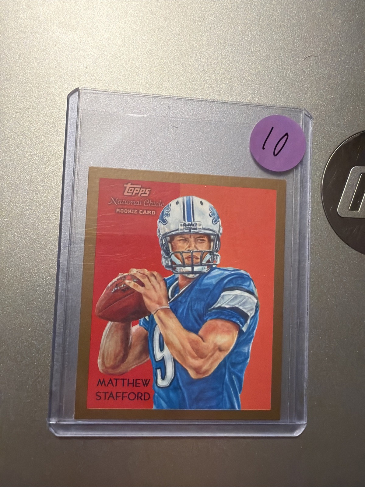 Matthew Stafford Topps National Chicle #C37 Mini-Chicle Back