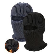 Winter Fleece Knit Balaclava Face Mask Motorcycle Running Ski Hood for Men Women
