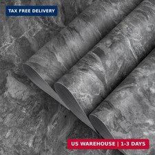 Gray Granite Wallpaper Peel Stick Matte Thick Marble Contact Paper for Counterto