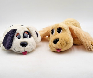 Barking Moving Vtg Pound Puppy Spaniel (Works) + Dalmation Beanie Filling GUC