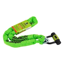 MAMMOTH HEAVY DUTY MOTORCYCLE MOTORBIKE LOCK AND CHAIN SECURITY 1.5M LOCM023