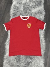 Manchester United Toffs Wembley 1958 Retro Football Shirt Red Size Large
