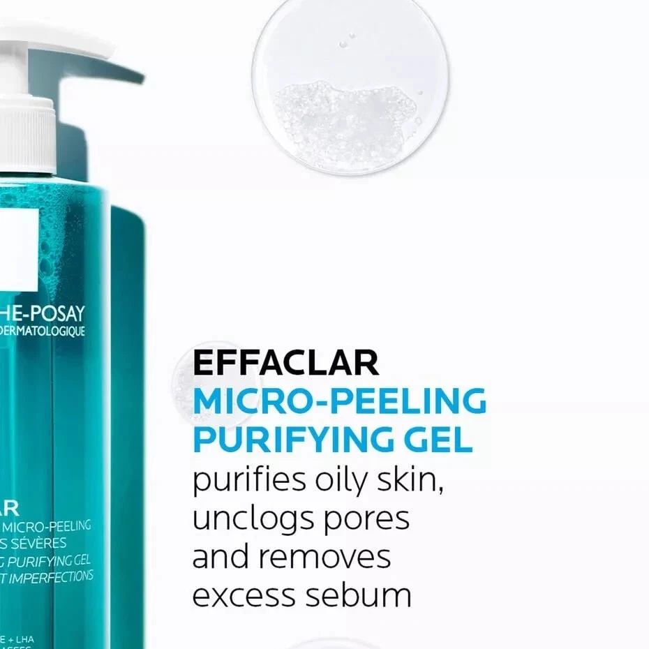 La Roche-Posay Effaclar Micro Peeling Purifying Gel 400ml 2%Salicylic Acid+LHN - Image 4 of 4