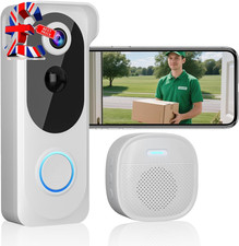 Wireless Video Doorbell with Chime, 2K HD No Subscription Security Doorbell Came