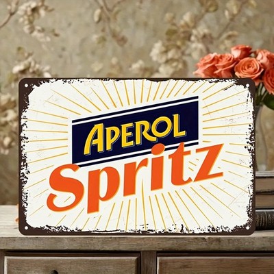 Vintage Aperol Spritz Prosecco Rooster Tin Metal Signs Home Décor 8x12