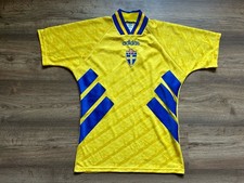VINTAGE SWEDEN NATIONAL TEAM 1994/1996 HOME FOOTBALL SHIRT JERSEY ADIDAS