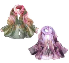 2 Pcs Scarfs for Women Lightweight Scarves Fashion Floral Print Shawls Scarf ...