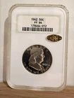 1962 Franklin Half Dollar PF64 Gold CAC 90% Silver Premium Proof Beauty Coin