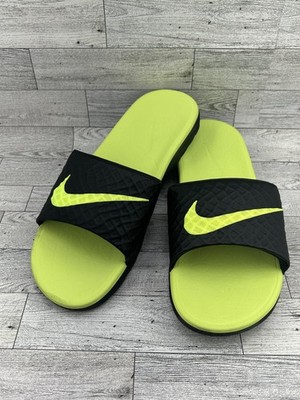 Shoes Nike Nike Benassi Slides Yellow Nike Benassi Solarsoft Slide