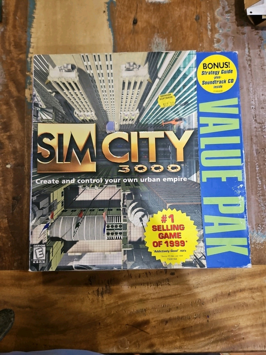 Sim City 3000 PC Value Pack RARE NO Soundtrack Otherwise Sim City 3000 PC Value Pack RARE NO Soundtrack Otherwise