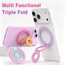 Magnetic Ring Grip for iPhone Android Phones - Double Sided Kickstand
