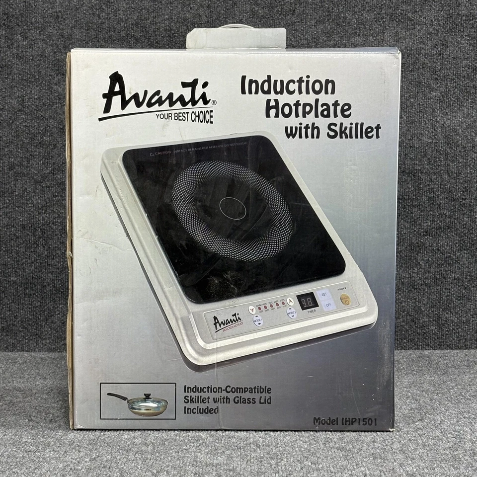 Avanti Induction Hotplate with Skillet & Glass Lid 1300W Cooktop IHP1501 ETL - Image 2 of 4
