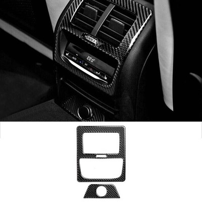 For BMW X3 G01 X4 18-21 Carbon Fiber Real Rear Air Outlet Vent Frame Decor 2PCS