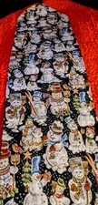 Christmas Tapestry Table Runner Snowman Holiday 68x11