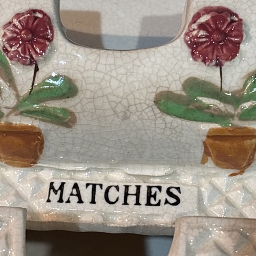 Vintage Ceramic Match Safe-Japan Wall Mount - Picture 8 of 11