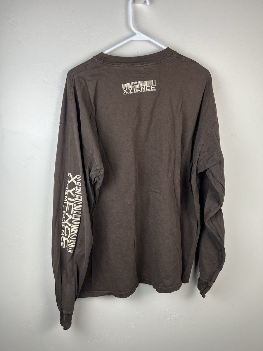 Vintage 2000s XYIENCE Xtreme Science Hoodie Brown Size 2XL Y2K