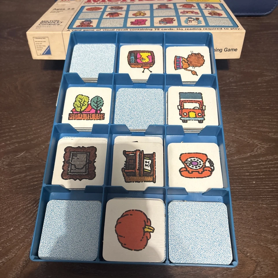 VINTAGE Fronts and Backs Memory Game COMPLETE Milton Bradley 1984 Matching - Image 4 of 4