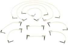 Flat Ribbon Patch Cable Pedalboard Multi-Pack, White (P06387)
