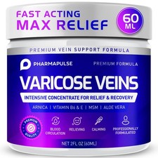 Varicose  Spider Veins Soothing Leg Cream - Relaxing Leg Cream Formula - Fas...