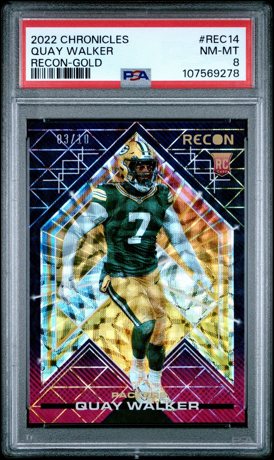 Quay Walker Panini Chronicles Recon #REC14 Gold