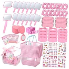 121 Pcs Spa Party Favors for Girls Spa Sleepover Party Supplies Include Pink