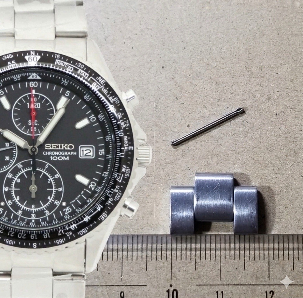 SEIKO Genuine 1 Link Chronograph 7T92-0CF0 Watch Belt Band