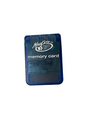 Mad Catz PS1 Memory Card Neon blue - Sony PlayStation 1 Accessory 