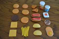 Vintage 1999-2003 CDI McDonald's Play Food 22 Piece Lot