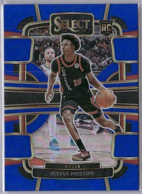 Julian Phillips Rookie RC 2023-24 Panini Select Blue Silver Prizm #82 Bulls