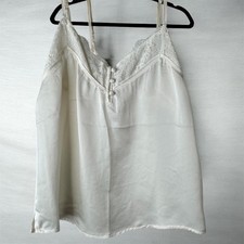 Abercrombie Fitch Cream Tank Adjustable BRAND NEW Small Lace Double Straps