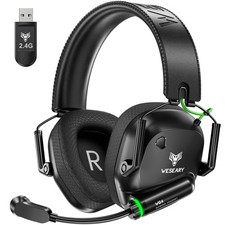 Wireless Gaming Headset 2.4GHz  Bluetooth 5.4 Gaming Headphones with ENC Mic...