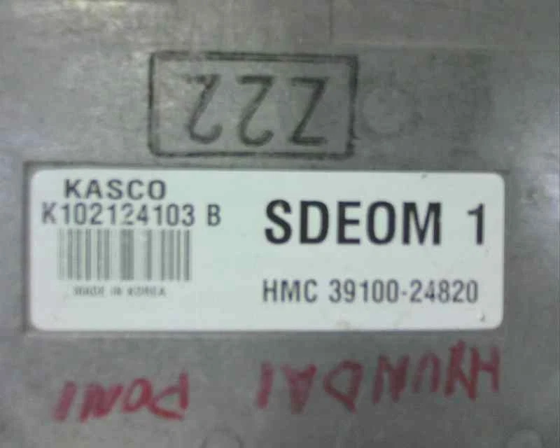 HMC3910024820 CENTRALINA MOTORE / SDEOM1 / K102124103B / 127570 PER HYUNDAI PONY - Immagine 2 di 3