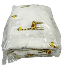 Muslin Swaddle Blanket Giraffes 48 x 48 Inch