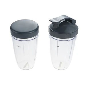 For Nutri Bullet Blender 24oz Cup with Top to-Go Lid and Resealable Lids 2-Packs