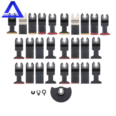 30Pack Universal Quick Release Multitool Kits Saw Blades for Wood Plastics Metal