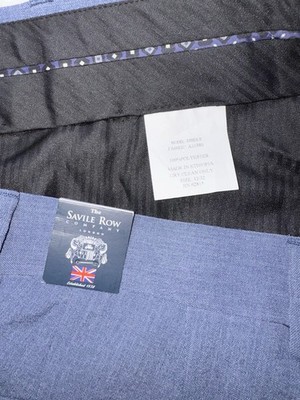 NWT The Savile Row Company London Men's 32x32 Stretch Blue Pants