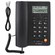 Corded Telephone with Caller ID, Black Landline with Speaker Display, Hands-F...