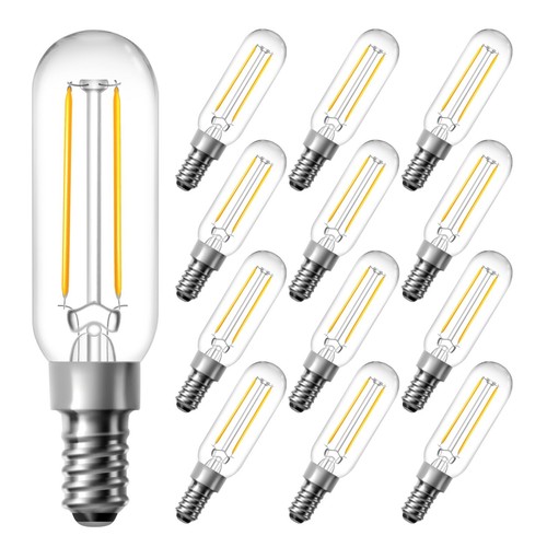 T6 Candelabra LED Bulbs E12 Base 2700K Warm White, Small Base Clear Light Bul...