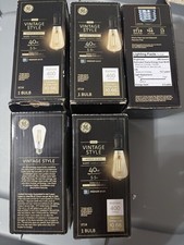 5 GE LED Vintage Style Light Bulb ST19 Amber Glass LED Edison Bulb 40W Candle Lt