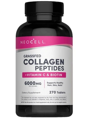 NeoCell Super Collagen + Vitamin C and Biotin 270 Tablets Hair Skin Nails Health