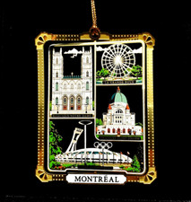Montreal Canada Ornament City Landmarks Color Brass Notre Dame Olympic Stadium