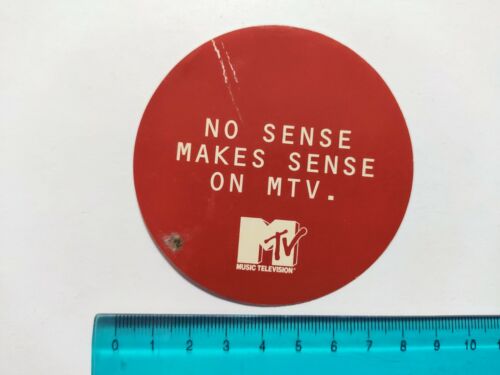 Klebstoff Mtv Music Television No Sense Sticker Autocollant Vintage 80s Orginal - Imagen 1 de 1