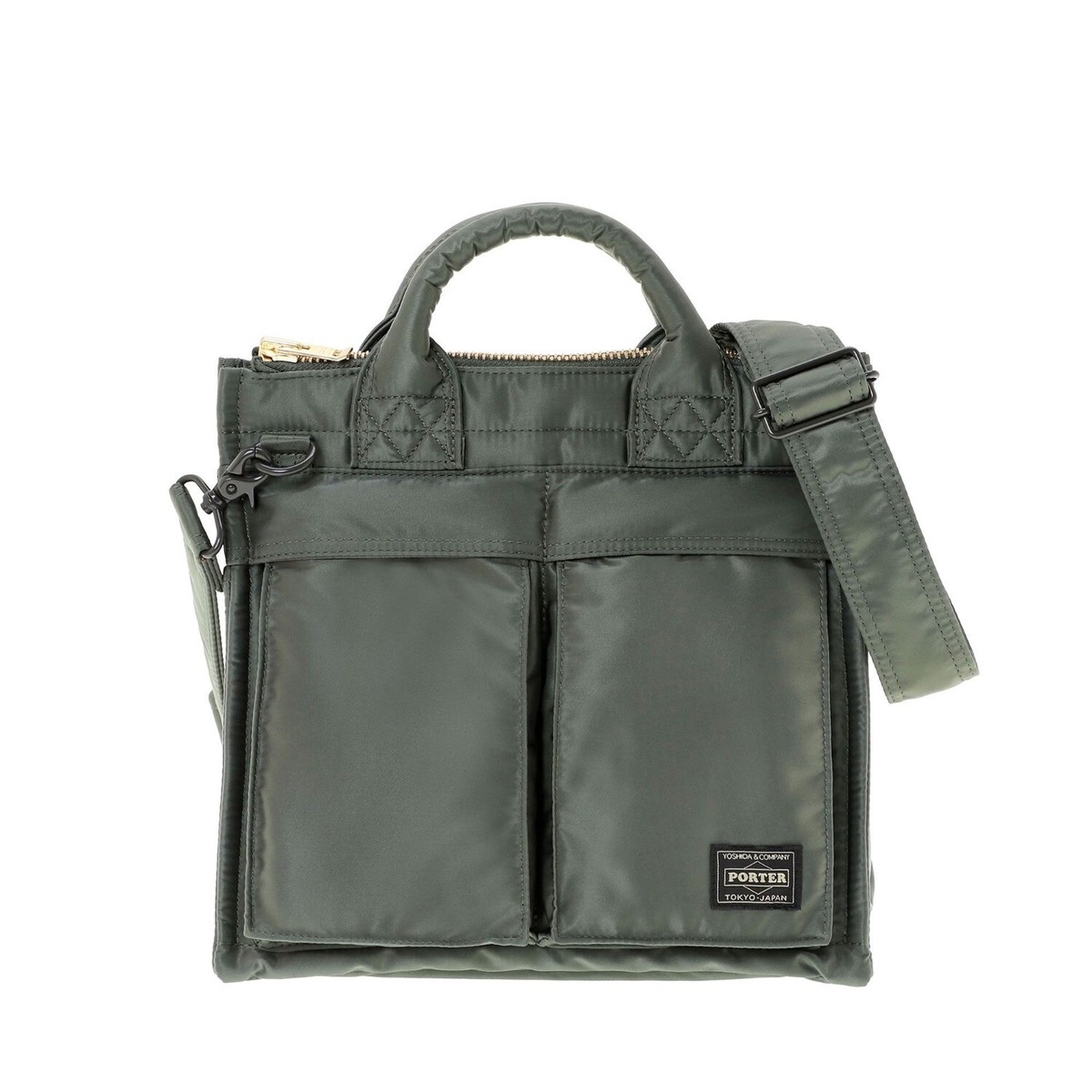 PORTER TANKER SQUARE TOTE BAG 622-27844 Sage Green Yoshida & Co