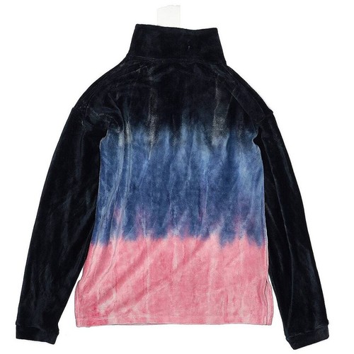FRESHMAN Fleece Jacket Small (Youth) Black Blue Pink Tie Dye Pattern Pullover - Picture 2 of 2