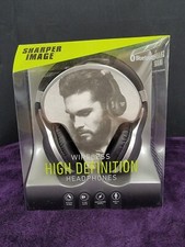 Sharper Image Black High Definition Wireless Bluetooth Headphones Sealed 