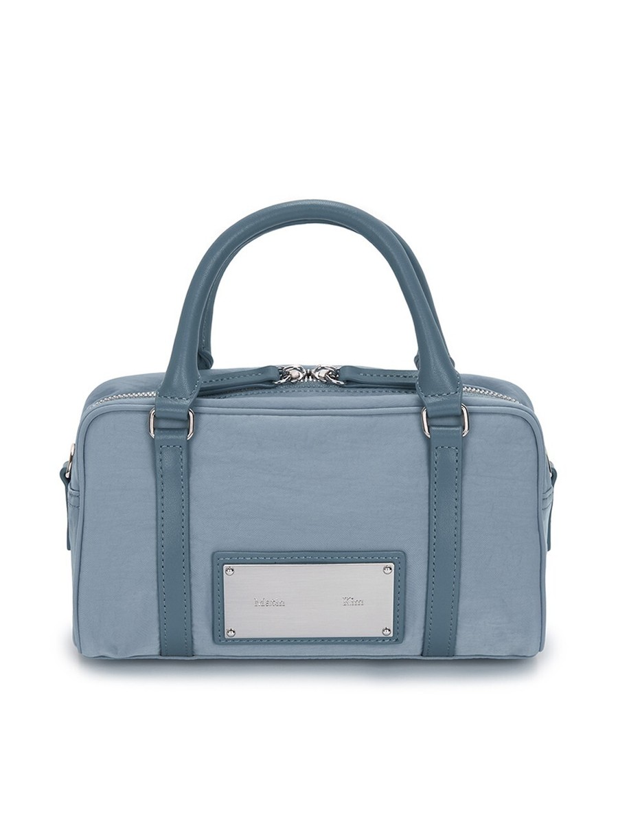 Matin Kim Baby Sporty Tote Bag In Smoke Blue MK2400BG020MMB Matin Kim Baby Sporty Tote Bag In Smoke Blue MK2400BG020MMB