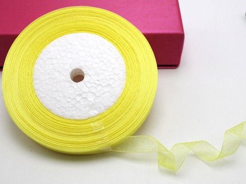50 Yards 1/2" (12mm) Wedding Crafts Sheer Organza Ribbon Color Choice - Picture 6 of 14