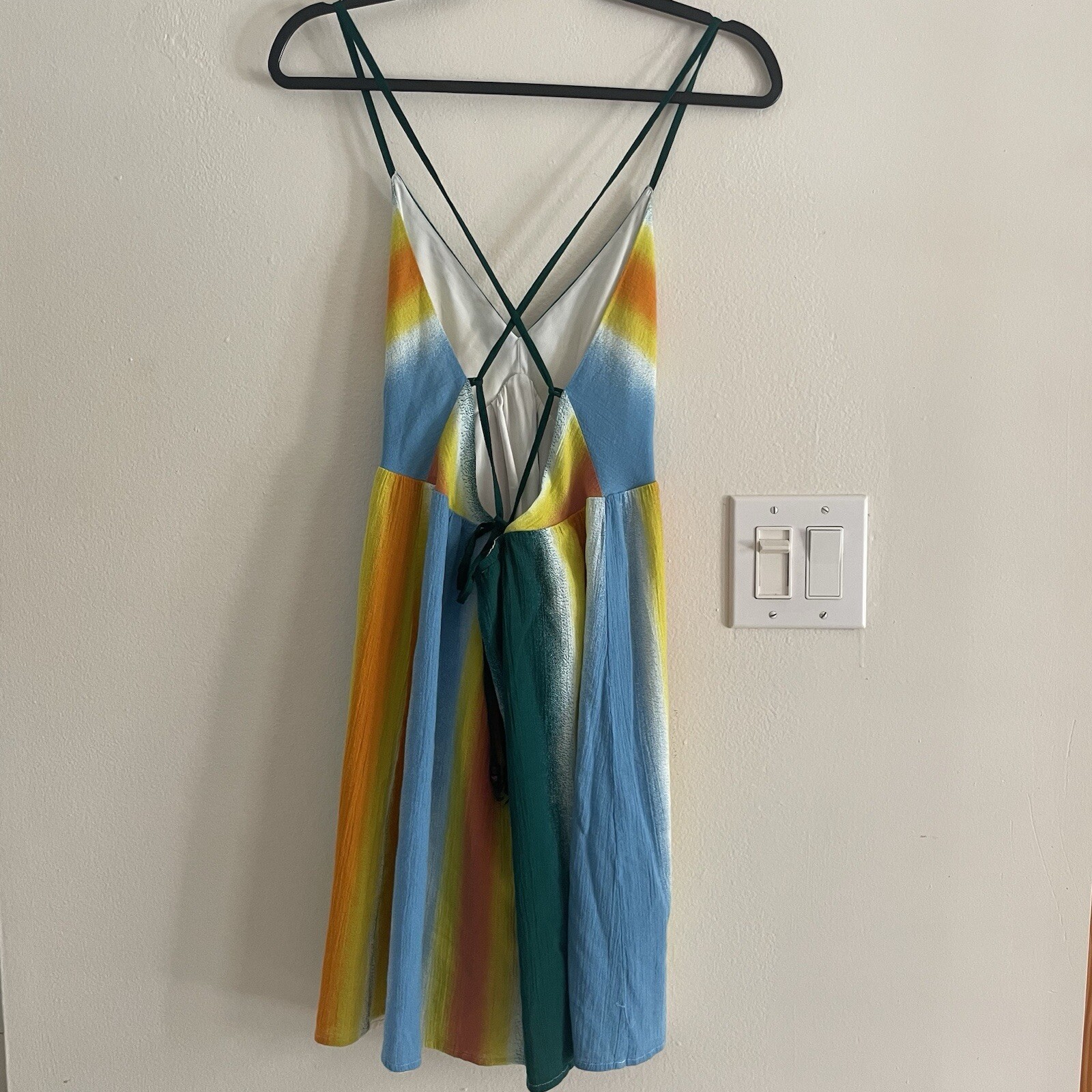 BCBGeneration Strappy Multicolor Mini Sundress Wo… - image 2